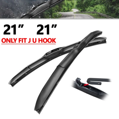 Fit For Audi TT 2000-2002 Car Windshield Wiper Blades J/U Set of 2, 21in/21in - Image 1 of 4