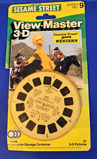 Sesame St Street Goes Western #9 view-master 3 Reels open Pack set
