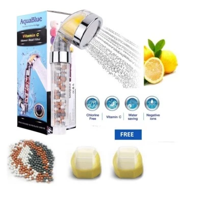 Vitamin C Filtered Shower Head - Fluoride & Chlorine Shower Filter extra Block