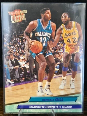 Fleer - 1992 - Kendall Gill - #20 Charlotte Hornets - Cartão - Imagem 1 de 2