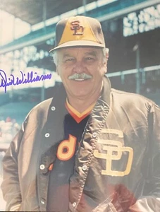 Dick Williams Signed autographed 8 x 10 photo San Diego Padres w/ COA - Picture 1 of 1