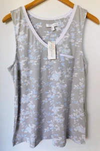 Pajama Top CAROLE HOCHMAN Floral Sleeveless Women's Size M BRAND NEW - Picture 1 of 5