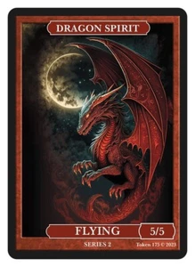 Dragon Spirit Token Givememana Tokens Series 2 Magic the Gathering MTG - Picture 1 of 2