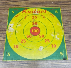 Vintage Metal Dart Board Radart 12" Dart Board 1980's Games Vintage Metal Decor - Picture 1 of 2