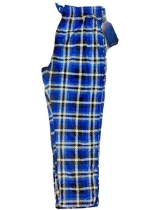 2er-Pack Herren Bedruckt Micro Fleece Lounge/Schlafhose Kariert - Schwarz/Blau/Grau - Bild 1 von 5