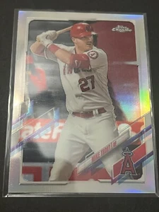 MIKE TROUT 2021 TOPPS CROMO #27 ANGELI Rifrattore cromato MLB - Foto 1 di 2