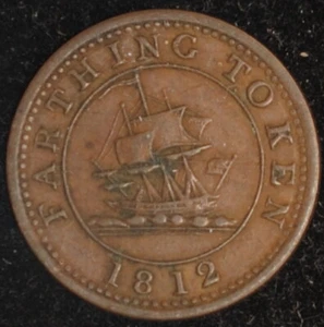 1812 Canada Farthing Token VF+ Richard Hurd - Picture 1 of 2
