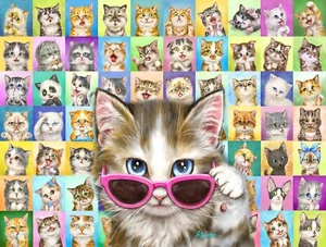 Puzzle Vermont Christmas Company Cool Cats - 550 pezzi puzzle 550 pezzi - Foto 1 di 1