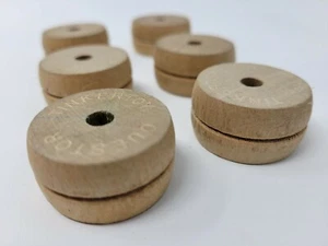 Tinker Toy Replacement Part 6 Wheel Spools Tinkertoy RARE! - Picture 1 of 2