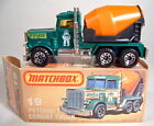 Matchbox Superfast Nr. 19D Peterbilt Cement Truck metallicgrün top in Box