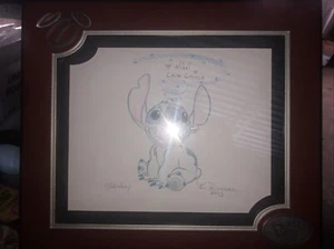 Walt Disney Animation Stichskizze mit Pin - signiert Paul Banwer und gerahmt - Bild 1 von 4