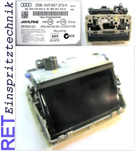 Display Monitor Alpine QFAD012C 8V0857273H 8V0919603A 8V0857974D Audi original - Bild 1 von 4
