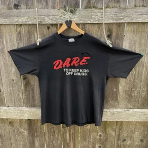 Vintage D.A.R.E. To Keep Kids Off Drugs T-Shirt XL Single Stitch Hanes Polycotto - Bild 1 von 9