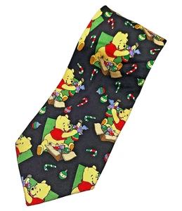 Winnie the Pooh Krawatte Pooh Weihnachten Milne/Schäfer Krawatte geprägt SEIDE 4" x 59" - Bild 1 von 7