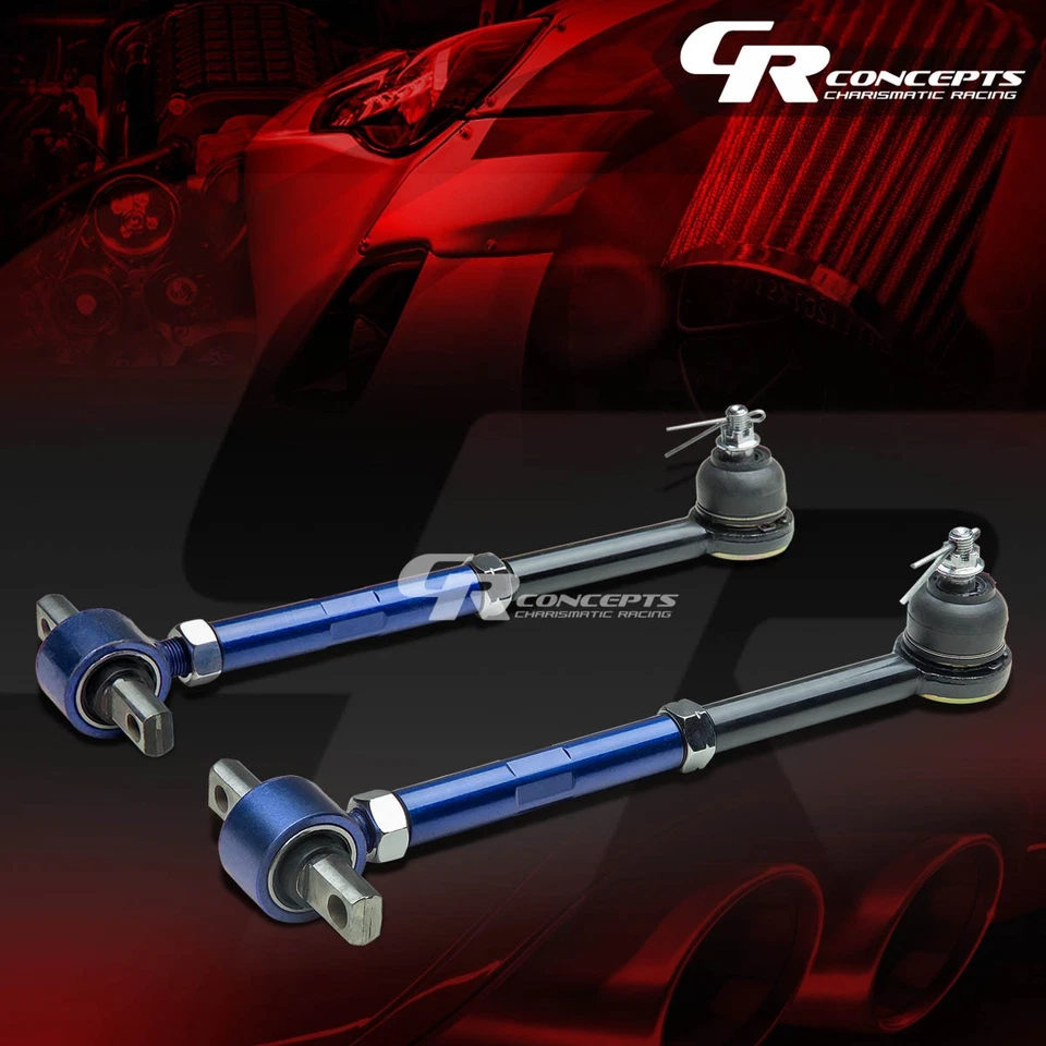 FOR 90-97 ACCORD CB/CD BLUE ADJUSTABLE BALL JOINT STEEL REAR CAMBER KIT/ARM/BAR - Image 1 of 1