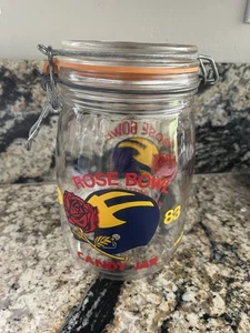 1983 University Of Michigan Rose Bowl Candy Jar - Picture 1 of 7
