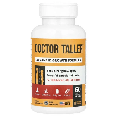 Doctor Taller™, Fórmula de Crecimiento Avanzado, Niños 8+ y Adolescentes, 60 Cápsulas Veganas Foto 1 de 2