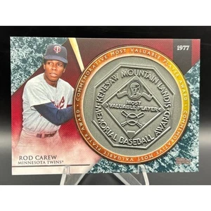2017 Topps Update Rod Carew MVP Commemorative Award Coin Card Kennesaw - Picture 1 of 3