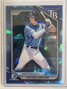 Brayden Taylor 2024 Bowman Chrome Draft Sapphire Card #BDC-182 Rays - Bild 1 von 3