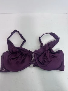 Olga Bra SZ 38C Burgundy W/ Floral Sides Style 35023 Vintage - Picture 1 of 3