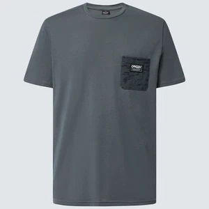 Oakley Classic B1B Pocket T-Shirt Grey Short Sleeve Mens - Picture 1 of 2