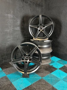 4 llantas de aluminio Ronal R41 negro mate 8x17 5/120 ET 42 VW T5/T6/Amarok - Imagen 1 de 11