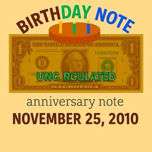 November 25 2010 BIRTHDAY 🎂 NOTE UNCIRCULATED GEMS 💎 Sealed BEP Bricks 🧱 $1 - Picture 1 of 15