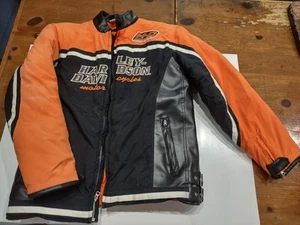 Harley-Davidson Jacket Black & Orange, Size Xl 20 - Picture 1 of 18