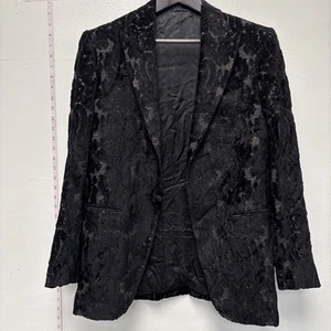 Giacca blazer in velluto nero Etro Milano taglia 46   - Foto 1 di 11