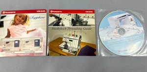 Husqvarna Viking Sewing Machine Designer  User Guides, Designs (3) CDs Disks Lot - Picture 1 of 6