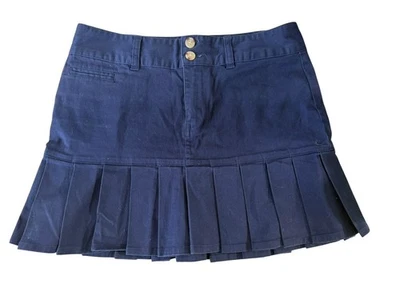 Falda corta plisada a cuadros Ralph Lauren para niñas grandes talla 16 97 % algodón 3 % elastano Foto 1 de 4