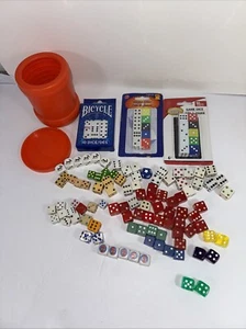 Lot Of 100+ Vintage/New Assorted Game Dice Moose Farkle Orange Tumbler - Picture 1 of 10