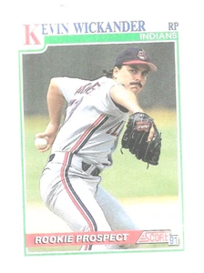 Tarjeta de béisbol 1991 Score Kevin Wickander 355 Rookie Prospect Cleveland Indians - Imagen 1 de 8