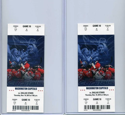 Alex Ovechkin Capitals 2 Tickets Russian Record MINT Cover