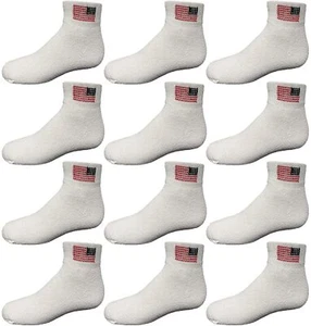 60 PK Yacht & Smith Kids Cotton White Ankle Socks Size 6-8 Wholesale Bulk Packs - Picture 1 of 7