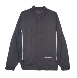 Dryjoys By Footjoy Golf Jacket Small Black Full Zip Windbreaker Pockets Preloved - Picture 1 of 19