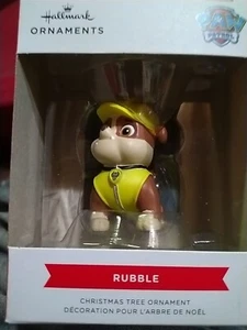 NEW Hallmark PAW Patrol RUBBLE Collectible Christmas Tree Ornament T22 - Picture 1 of 1