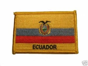 🇪🇨 Ecuador Embroidered Flag patch-Iron on orSew - Picture 1 of 1