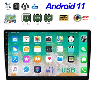 Android 11 10.1inch Car Stereo GPS Navigation Radio Double Din WIFI Touch Screen - Picture 1 of 12