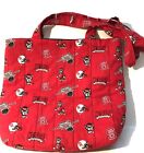 Handmade NC State Wolfpack Red Black Tote - Purse Approx. 14"W x 12" H x 4"D 