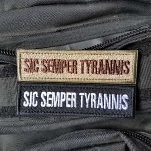 2Pcs Sic Semper Tyrannis Tab Marsoc Raiders Marine Corps Hook Loop Patch Badge - Picture 1 of 5