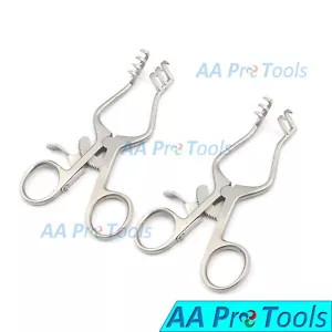 2 Retractor Weitlaner 4,5" 2x3 y 3x4 agudo, afilado clavija quirúrgico - Imagen 1 de 3
