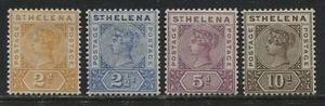 St. Helena QV 1896 2d to 10d mint o.g. - Foto 1 di 1