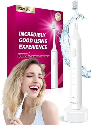 Cepillo de dientes eléctrico sónico Bonnieface 6 meses batería IPX7 impermeable inalámbrico Chg Foto 1 de 4