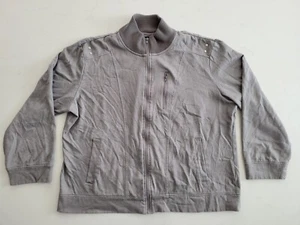 INC International Concepts Full Zip Gray  Pullover Sweatshirt - Men's 2XL XXL - Picture 1 of 9