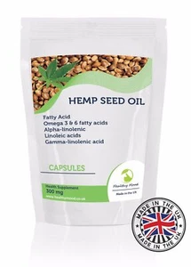 Hemp Seed Oil 300mg Fatty Acid Supplement 30/60/90/120/180/250 CAPSULES - Picture 1 of 10