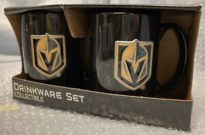 NHL Vegas Golden Knights 2-Pc. Coffee Cup Set stainless steel Embossed Logo NIB