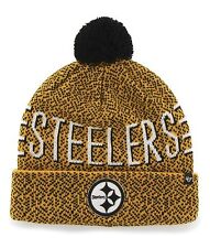 Pittsburgh Steelers NFL '47 Mezzo Cuff Knit Hat With Pom