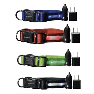 SMAVCO Airtag Holder LED Dog Collar Rechargeable Waterproof USB Car Wall Charger - Picture 1 of 15