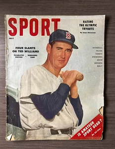 July 1956 SPORT Magazine Baseball Ted Williams Boston Red Sox Cover - Picture 1 of 6